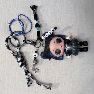 Upcycled LOL Surprise Doll - Dusk series 3 Handmade Bag charm Keychain